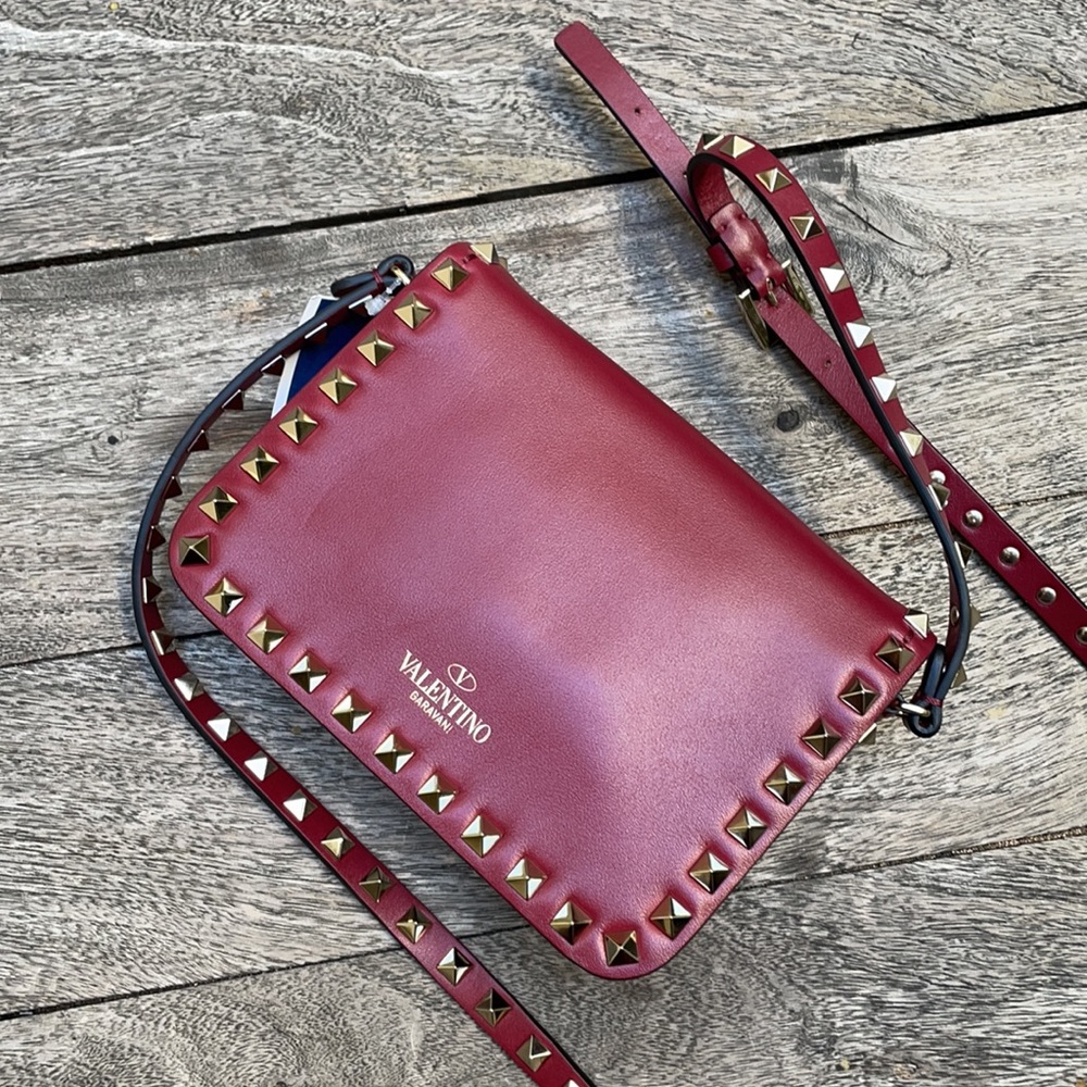 NEW Valentino Rockstud Crossbody Calfskin Bag - Picture 7 of 11